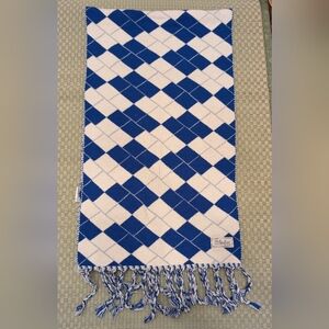 LNWOT Ader Error FW22 Blue & Off-White Jacquard Wool Acrylic Muffler Scarf
